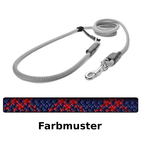 EASYLONG Hundeleine - M - 3m - blau mit roten Kreuzen EASYLONG Hundeleine - M - 3m - blau mit roten Kreuzen